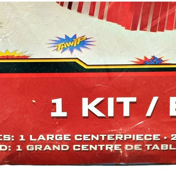 Marvel Spiderman Birthday Party Stand-up Centerpieces 1 Large 2 Small w Confetti - Picture 3 of 7